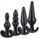 Kit com 4 Plugs Anais em Silicone Premium Yaffa - Treino Progressivo
