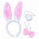Kit Coelho Unissex Rosa e Branco